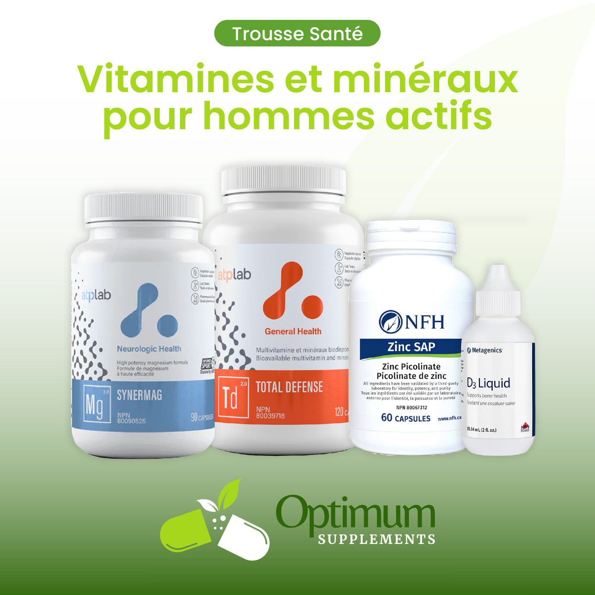 Trousse - Vitamines et minéraux pour hommes actifs