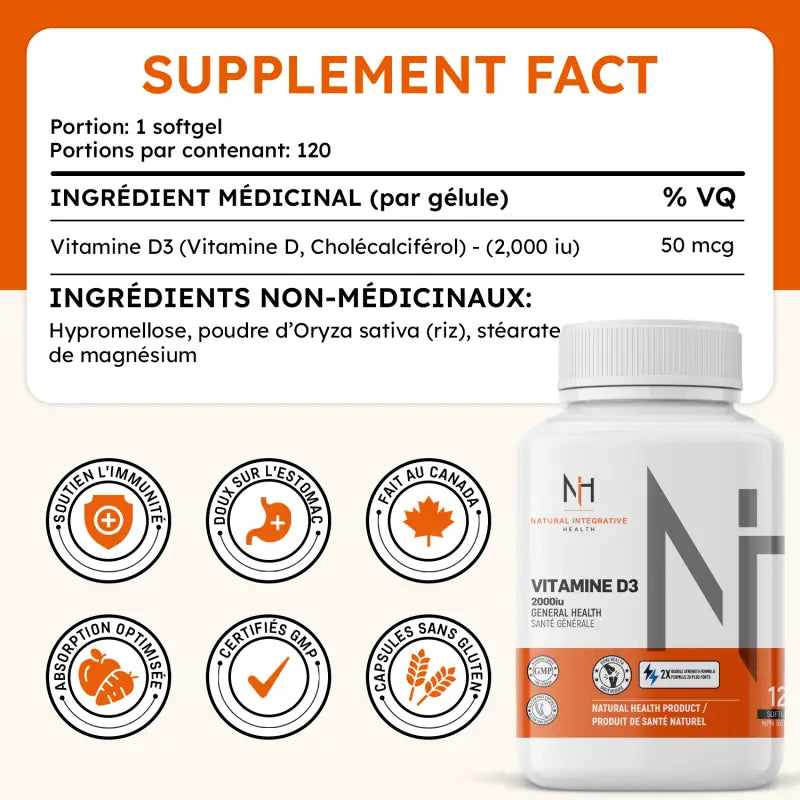 Vitamine D3 2000UI